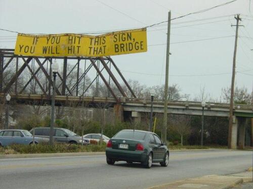 Bridge sign