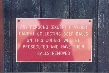 Golf sign