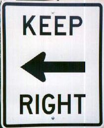 Keep right