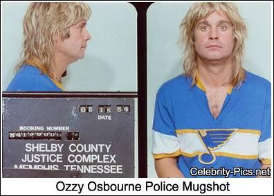 Ozzy Osbourne police mugshot