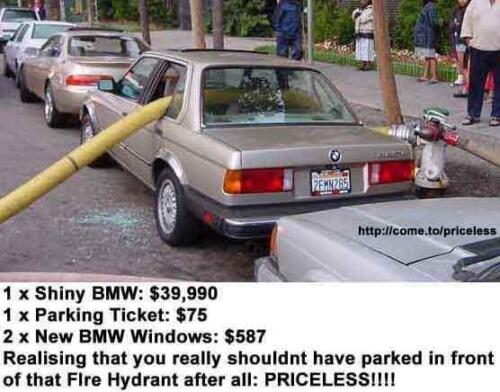 Priceless BMW in fire zone