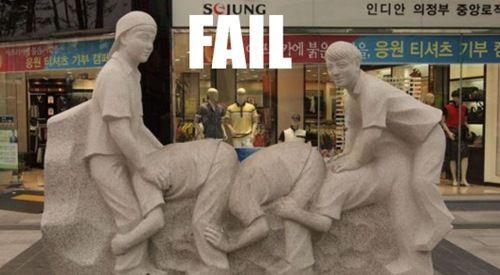 Statue Fail
