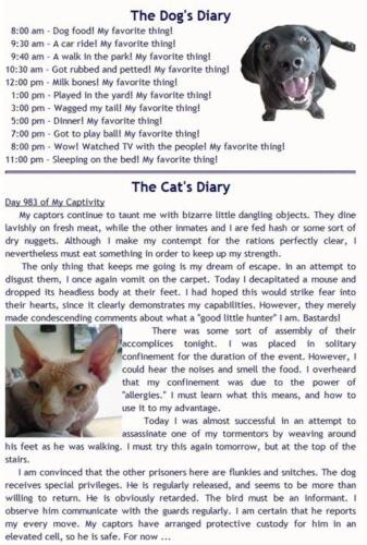 The Dog and Cat Diary