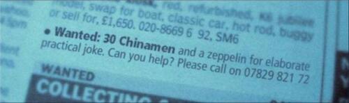 Wanted 30 Chinamen